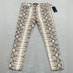 Hudson Barbara Super Skinny Python Snake print Jeans Size 31 New With Tags